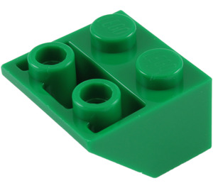 LEGO Groen Helling 2 x 2 (45°) Omgekeerd met platte afstandsring eronder (3660)
