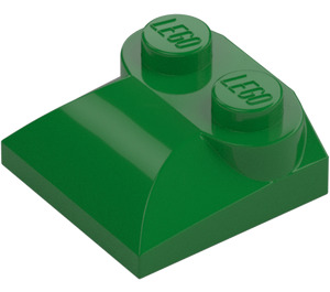 LEGO Groen Helling 2 x 2 Gebogen met gebogen uiteinde (47457)