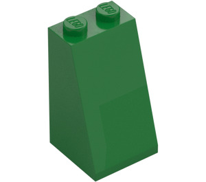 LEGO Zielony Nachylenie 2 x 2 x 3 (75°) (Solidne wypustki) (98560)