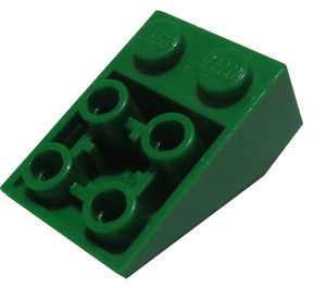 LEGO Groen Helling 2 x 3 (25°) Omgekeerd met verbindingen tussen noppen (2752 / 3747)