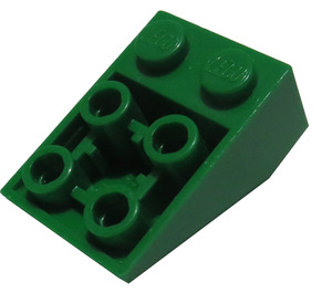 LEGO Green Slope 2 x 3 (25°) Inverted with Connections between Studs (2752 / 3747)