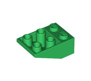 LEGO Grün Steigung 2 x 3 (25°) Invertiert ohne Verbindungen zwischen Bolzen (3747)