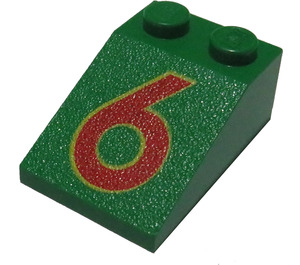 LEGO Grün Steigung 2 x 3 (25°) mit 6 Muster mit rauer Oberfläche (3298)