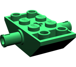 LEGO Vert Pente 2 x 4 (45°) Double Inversé avec Pins (15647 / 30390)