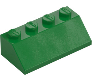 LEGO Green Slope 2 x 4 (45°) with Rough Surface (3037)