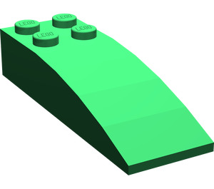 LEGO Green Slope 2 x 6 Curved (44126)