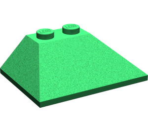 LEGO Grün Steigung 3 x 4 Doppelt (45° / 25°) (4861)