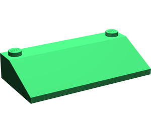 LEGO Green Slope 3 x 6 (25°) with Inner Walls (3939 / 6208)