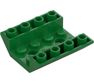 LEGO Vert Pente 4 x 4 (45°) Double Inversé avec Open Centre (2 trous) (4854 / 72454)