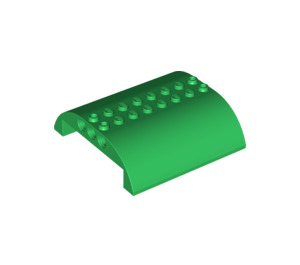 LEGO Grün Steigung 8 x 8 x 2 Gebogen Doppelt (54095)