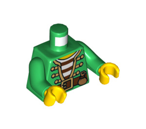 LEGO Green Soldiers Fort Gunner Minifig Torso (973 / 76382)