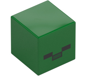 LEGO Green Square Minifigure Head with Baby Zombie Face (37180 / 75499)