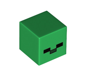 LEGO Grün Platz Minifigure Kopf mit Minecraft Zombie Gesicht (20049 / 28269)