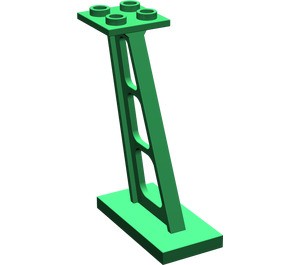 LEGO Groen Support 2 x 4 x 5 Stanchion Inclined met dikke steunen (4476)