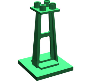 LEGO Green Support 4 x 4 x 5 Stanchion with Tall Studs (2680)
