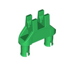 LEGO Green Technic Connector 3 x 1 x 3 with Two Pins and Two Clips (19159 / 47994)