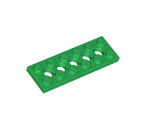 LEGO Groen Technic Plaat 2 x 6 met Gaten (32001)