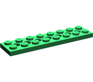 LEGO Green Technic Plate 2 x 8 with Holes (3738)