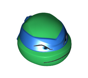 LEGO Green Teenage Mutant Ninja Turtles Head with Leonardo Frown (13007)