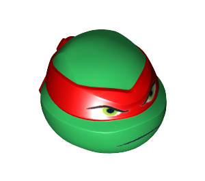 LEGO Green Teenage Mutant Ninja Turtles Head with Raphael Red Mask and Frown (13010)
