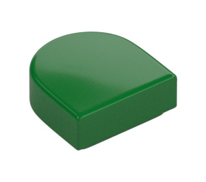 LEGO Green Tile 1 x 1 Half Oval (24246 / 35399)