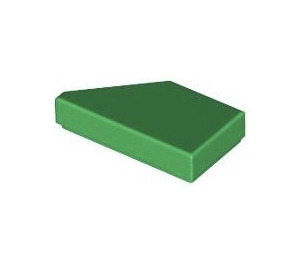 LEGO Green Tile 1 x 2 45° Angled Cut Right (5092)