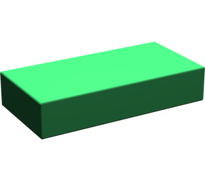 LEGO Groen Tegel 1 x 2 zonder groef (3069)