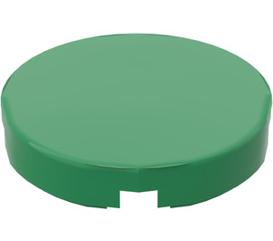 LEGO Green Tile 2 x 2 Round with "X" Bottom (4150)