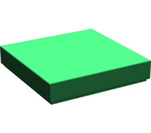 LEGO Green Tile 2 x 2 (Undetermined Groove - To be deleted)