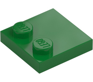 LEGO Green Tile 2 x 2 with Studs on Edge (33909)