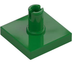 LEGO Green Tile 2 x 2 with Vertical Pin (2460 / 49153)