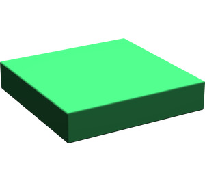 LEGO Green Tile 2 x 2 without Groove