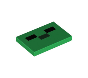 LEGO Zelená Dlaždice 2 x 3 s Rectangles (Creeper Tvář) (26603 / 66772)