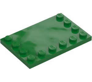 LEGO Verde Piastrella 4 x 6 con Bottoncini su 3 Edges (6180)