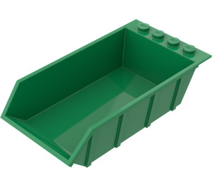 LEGO Groen Kiepbak 4 x 6 met volle noppen (15455)