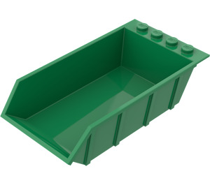 LEGO Vert Tipper Seau 4 x 6 avec des tenons pleins (15455)