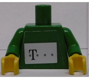 LEGO Vert Town Torse avec '.T...' (Telekom) Autocollant (973)