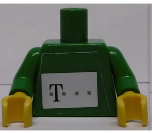 LEGO Verde Town Busto con '.T...' (Telekom) Adesivo (973)