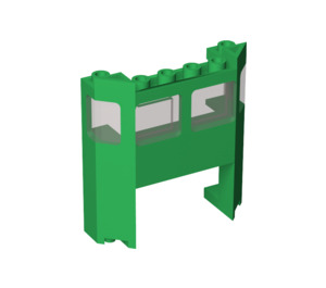 LEGO Verde Tren Frontal 2 x 6 x 5 con 2 cortes altos (2924)