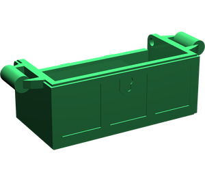 LEGO Groen Treasure Chest Onderzijde met slots aan de achterkant (4738 / 54195)