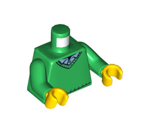 LEGO Zielony V-Neck Sweter Minifigurka Tułów (973 / 76382)