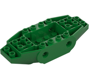 LEGO Green Vehicle Base with 4 Pin Holes (65186)