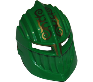 LEGO Green Visor/joker with Gold Swirls (47470 / 52776)