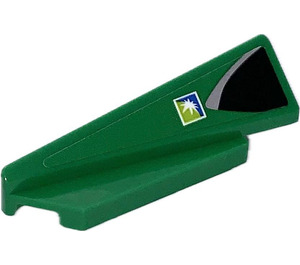 LEGO Green Wedge 1 x 5 Spoiler Left with Aramco Logo left Sticker (3388)