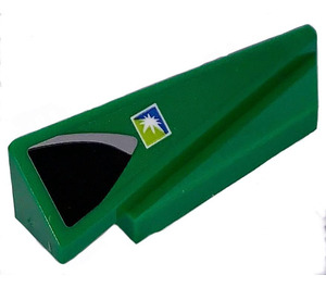 LEGO Green Wedge 1 x 5 Spoiler Right with Aramco Logo right Sticker