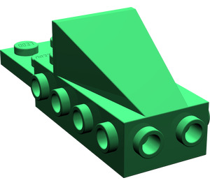 LEGO Green Wedge 2 x 3 with Brick 2 x 4 Side Studs and Plate 2 x 2 (2336)