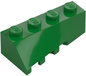 LEGO Verde Cuneo 2 x 4 Sloped Destra (43720)