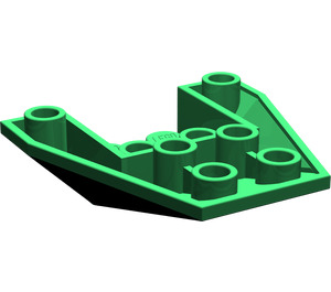 LEGO Groen Wig 4 x 4 Drievoudig Omgekeerd zonder versterkte noppen (4855)