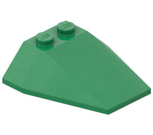 LEGO Green Wedge 4 x 4 Triple without Stud Notches (6069)