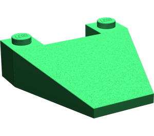LEGO Green Wedge 4 x 4 without Stud Notches (4858)